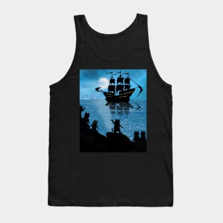 Cats and Ships in the Night Tank Top